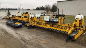 slip form paver and placer/spreader ready to ship